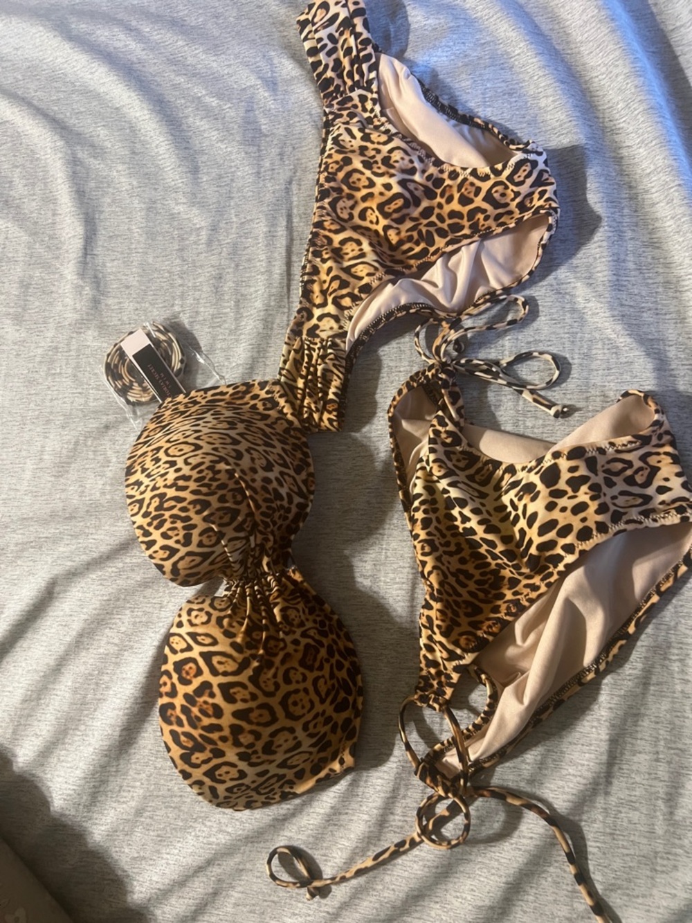Victorias Secret Leopard print bikini with 2 bottoms